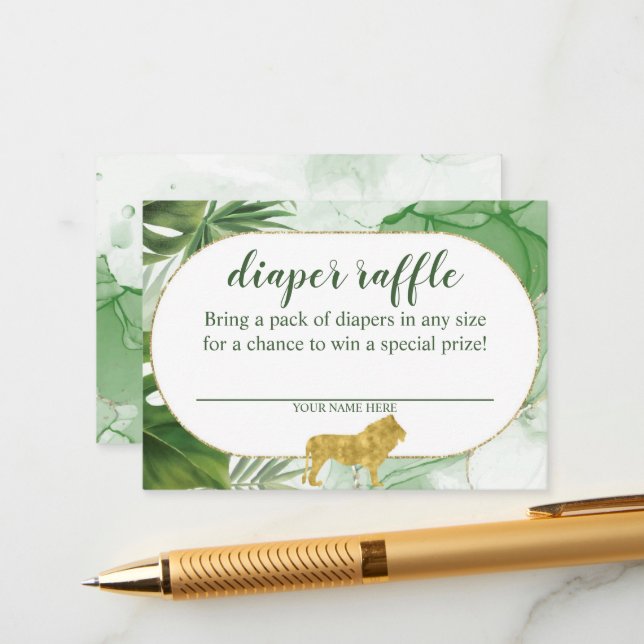 Tarjeta de envoltorio de pañal de Safari Tropical (Anverso/Reverso In Situ)