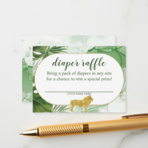 Tarjeta de envoltorio de pañal de Safari Tropical