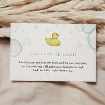 Tarjeta de envoltorio de pato de goma