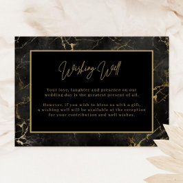 Tarjeta de envoltorio de regalo de oro negro para 