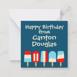 Tarjeta de envoltorio de regalo personalizada Pops