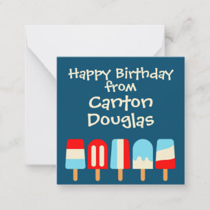 Tarjeta de envoltorio de regalo personalizada Pops