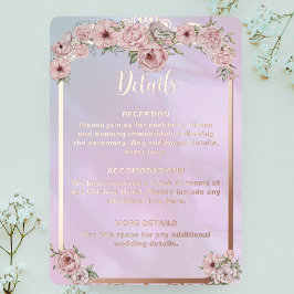 Tarjeta de envoltorio de Relieve metalizado Pink P