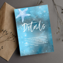 Tarjeta de envoltorio de verano del Mar Azul Profu