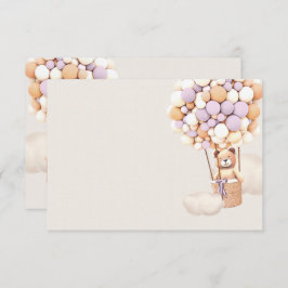 Tarjeta de envoltorio en blanco para los globos de