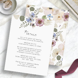 Tarjeta de envoltorio floral moderna