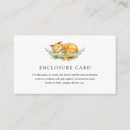 Tarjeta de envoltorio Fox para animales de Woodlan