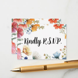 Tarjeta de envoltorio Love in Blood Wildflowers