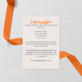 Tarjeta de envoltorio minimalista para Boda de cri