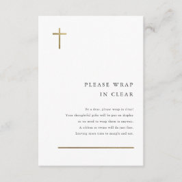 Tarjeta de envoltorio Mínimo Moderno de Oro Cross 