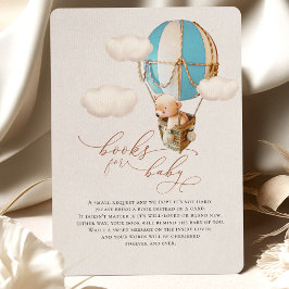 Tarjeta de envoltorio para bebés con globo de oso