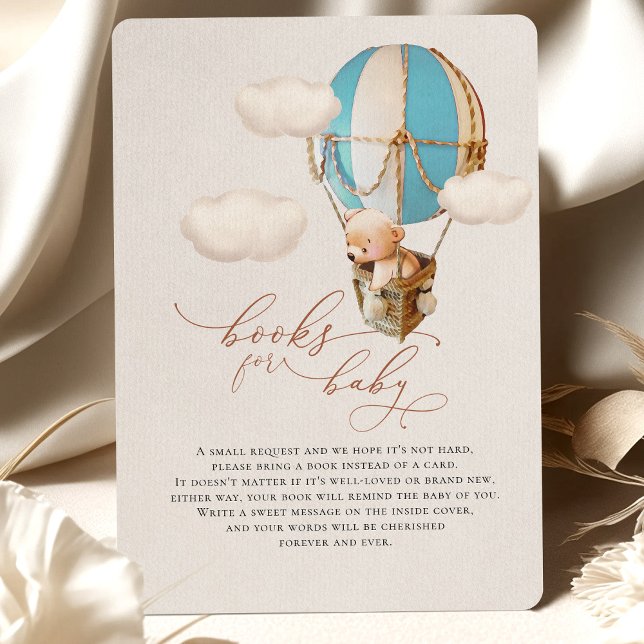 Tarjeta de envoltorio para bebés con globo de oso (Subido por el creador)