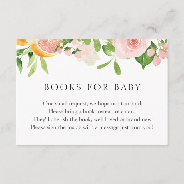 Tarjeta de envoltorio para bebés para los libros f (Anverso)