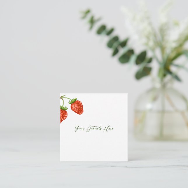 Tarjeta de envoltorio para Boda de Strawberry (Anverso de pie)