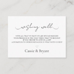 Tarjeta de envoltorio para Bodas de deseo negro y 