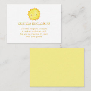 Tarjeta de envoltorio para invitaciones a Sun de c