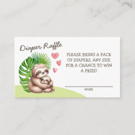 Tarjeta de envoltorio para pañales Raffle de mamá