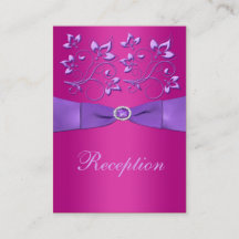 Tarjeta de envoltorio púrpura RIBBON Fuchsia IMPRE