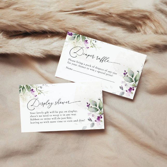 Tarjeta de envoltorio Raffle Diaper de Verdor Púrp (Subido por el creador)