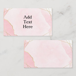 Tarjeta de envoltorio rosa de tinta de alcohol y r