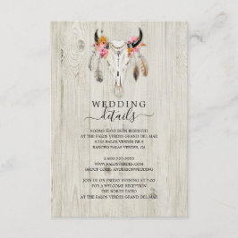 Tarjeta de envoltorio Rústica Antler Light Wood