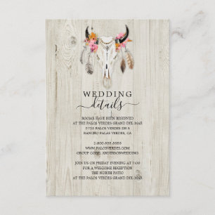 Tarjeta de envoltorio Rústica Antler Light Wood