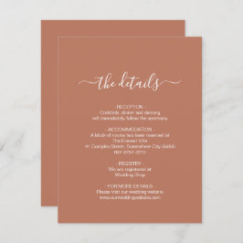 Tarjeta de envoltorio simple de terracota