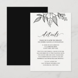 Tarjeta de envoltorio simple elegante Boda floral