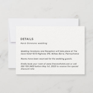 Tarjeta de envoltorio simple para Boda neutro