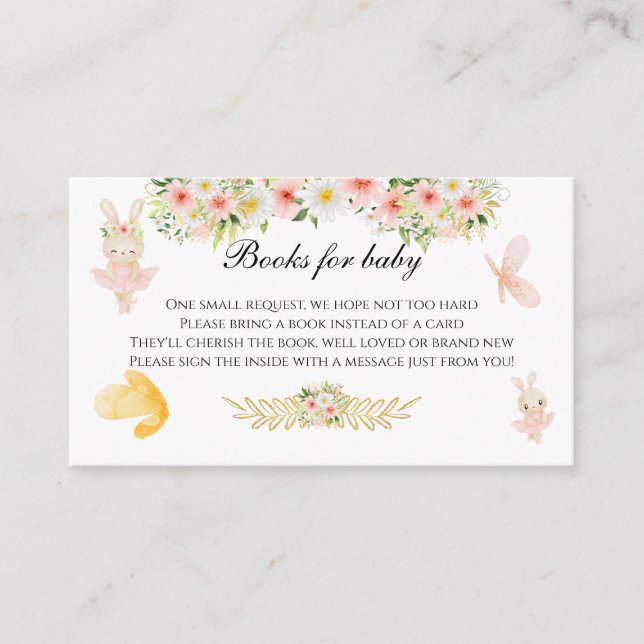 Tarjeta de envoltorio tarjeta de lectura de conejo (Anverso)