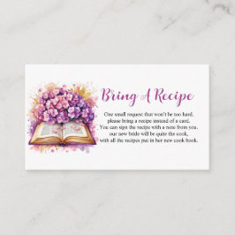 Tarjeta de envoltorio temática de Hydrangea Book