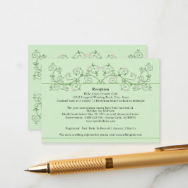 Tarjeta de envoltorio Vine Heart Trellis Mint Gree