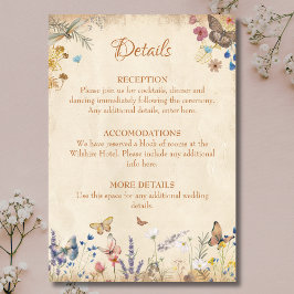 Tarjeta de envoltorio vintage Boho Butterfly Garde