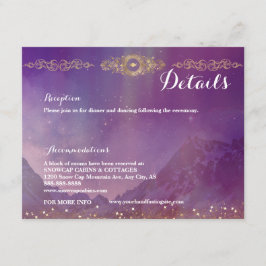 Tarjeta de envoltorio Violet Sky Gold Moon