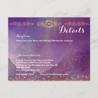 Tarjeta de envoltorio Violet Sky Gold Moon