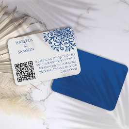 Tarjeta de envoltorio Whimsical Blue Flourish