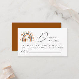 Tarjeta de envoltura Boho Rainbow Diaper Raffle