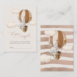 Tarjeta de envoltura de boletos para pañales elefa