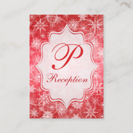 Tarjeta de envoltura de copos de nieve rojos y bla