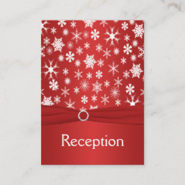 Tarjeta de envoltura de copos de nieve rojos y bla