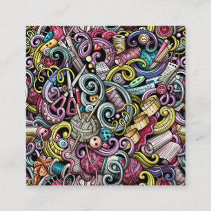 Tarjeta de envoltura de costura/costura/regalo