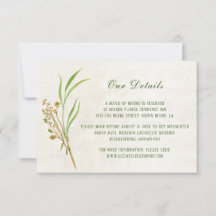 Tarjeta de envoltura de detalles de Boda ruso crem