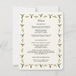 Tarjeta de envoltura de Hummingbird