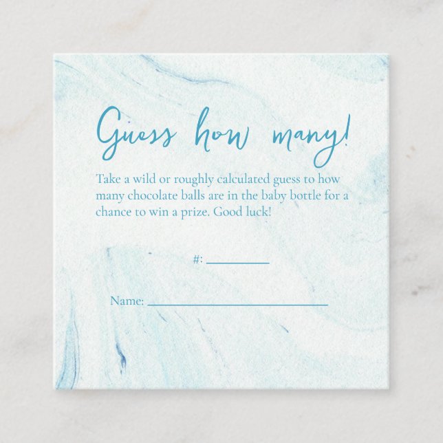 Tarjeta de envoltura de juego Baby Shower Adivante (Anverso)