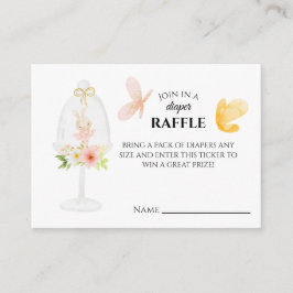 Tarjeta de envoltura de juego para bebé con rifa d