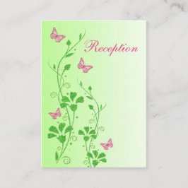 Tarjeta de envoltura de mariposas florales rosas y