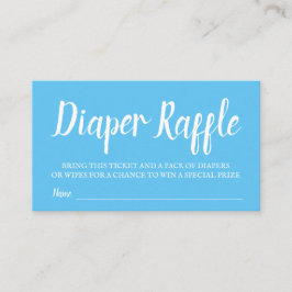 Tarjeta de envoltura de pañal de tipografía azul R