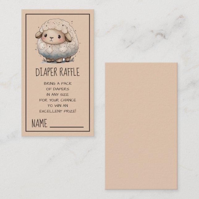 Tarjeta de envoltura de pañal para bebé (Anverso / Reverso)