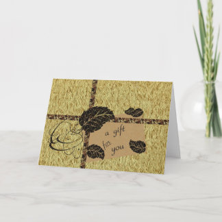 Tarjeta de envoltura de regalo
