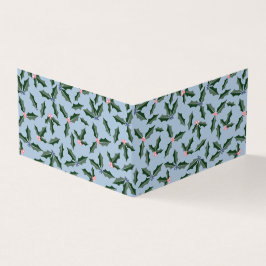 Tarjeta de envoltura de regalo de vacaciones Holly